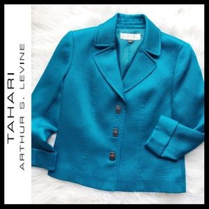 TAHARI Arthur S.Levine Teal Blazer